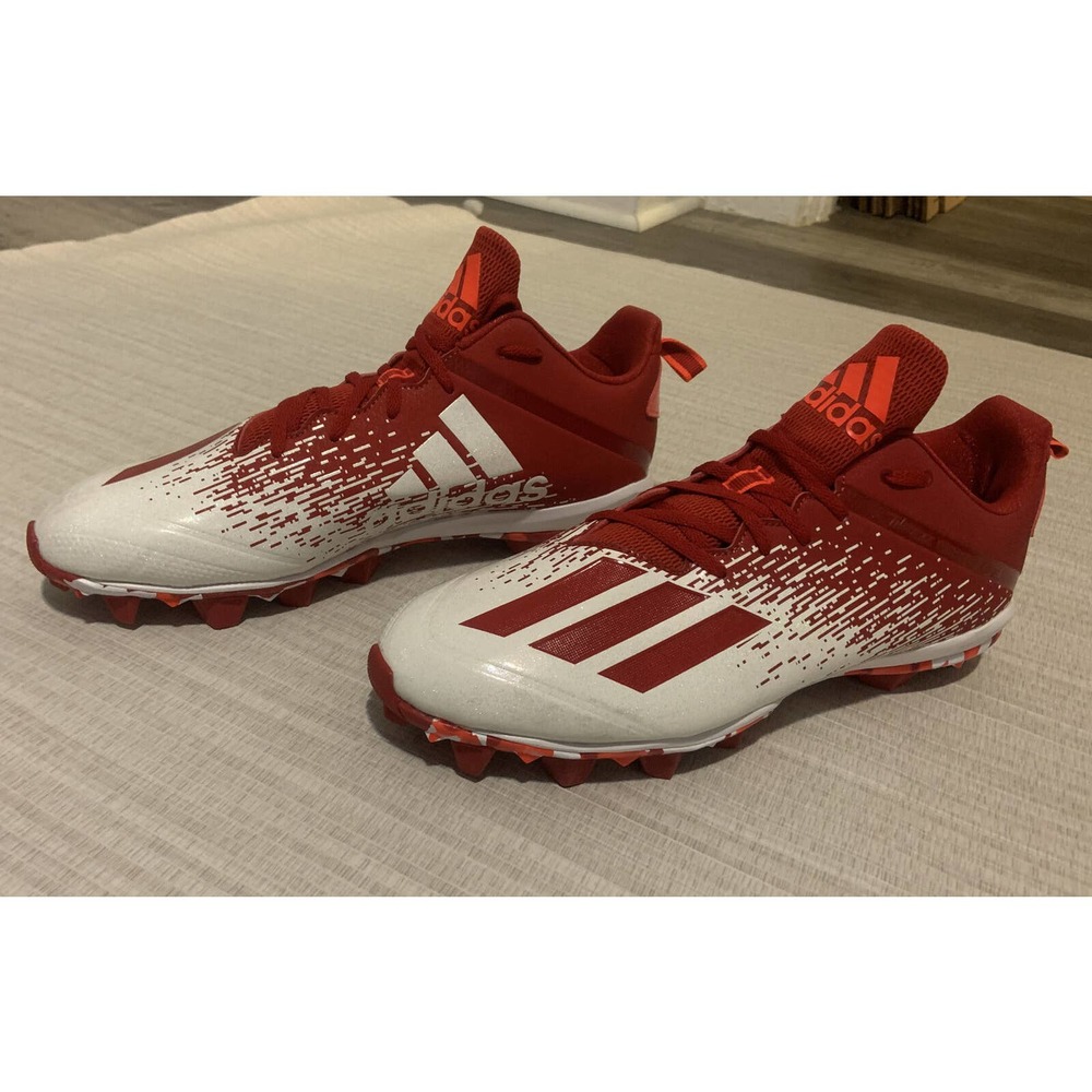 Adidas Men’s  Football Cleats Red / White Size 14